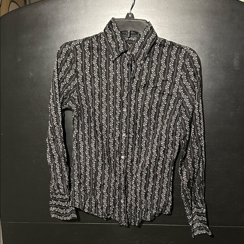 J. Crew Black and White Patterned Women’s Shirt